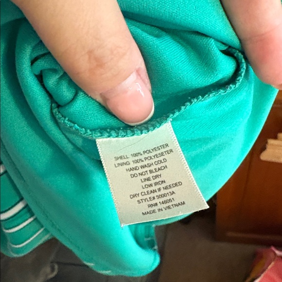 Monteau | Emerald Striped Dress - Picture 6 of 6